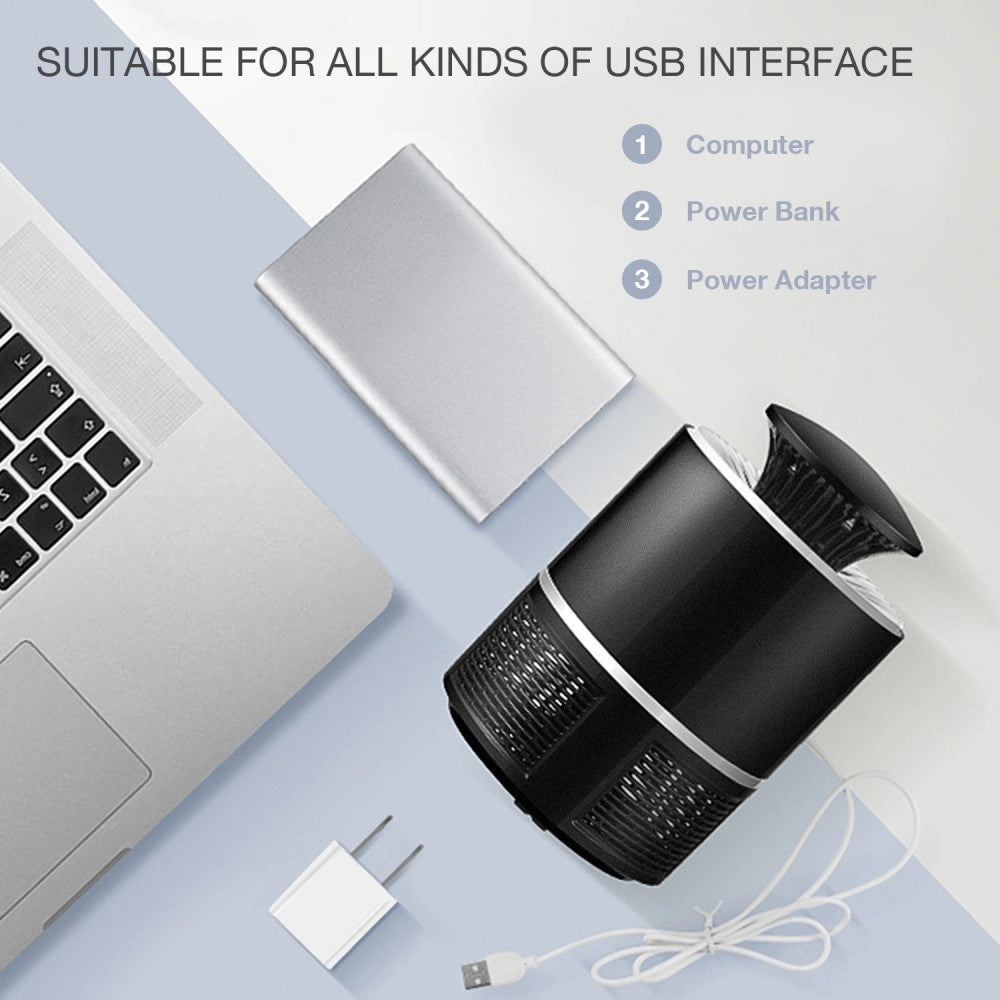 Trade Shop - Zanzariera Elettrica Lampada Antizanzara Usb Portatile Anti Insetti E Zanzare -
