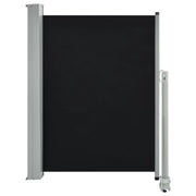 Tenda da sole laterale retrattile/schermo protettivo per patio giardino terrazza balcone 100 x 300 cm nero 02_0007179