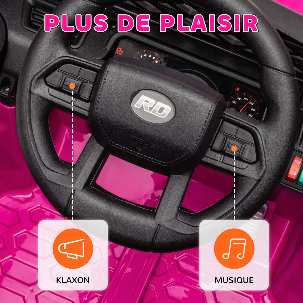 Auto elettrica per bambini telecomando 2.4Ghz 4x4 ¨C zephmum ¨C nero