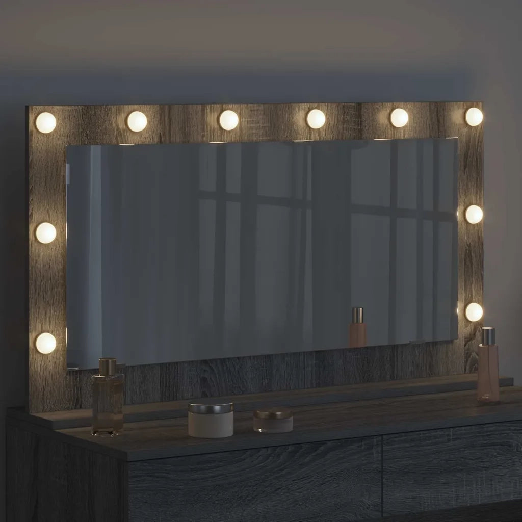 Specchio da Vanità Grigio Sonoma 100 x 55 x 18 cm Rettangolare 868306