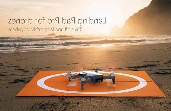 Pavimento di Atterraggio Acquaplanato PU Portatile Pieghevole Matrice di Atterraggio per Mavic 3, Mavic Air 2S-Mavic Mini 2-Mavic Pro-Spark con Tasca di Trasporto - Disegno a Due Colori