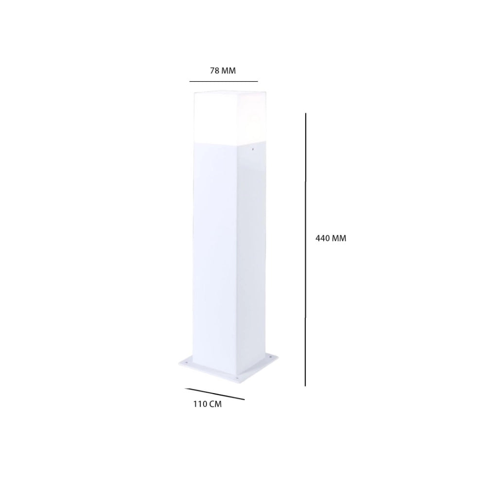 Lampione palo da Giardino con attacco E27 per lampadine a LED Bianco moderno Illuminazione viali sentieri 44 cm