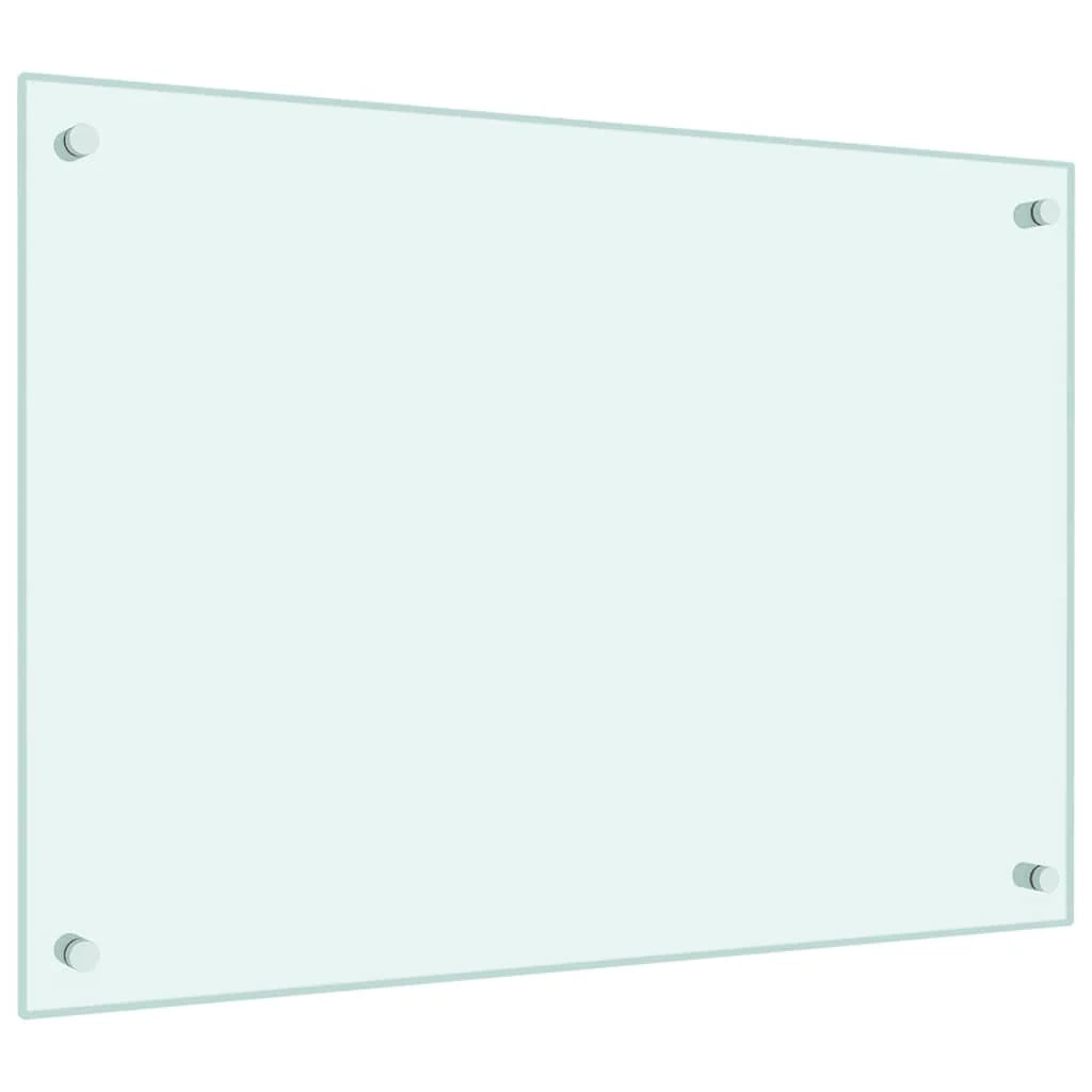 Set di 2 paraschizzi per cucina 70 x 50 cm vetro temperato bianco 02_0055727