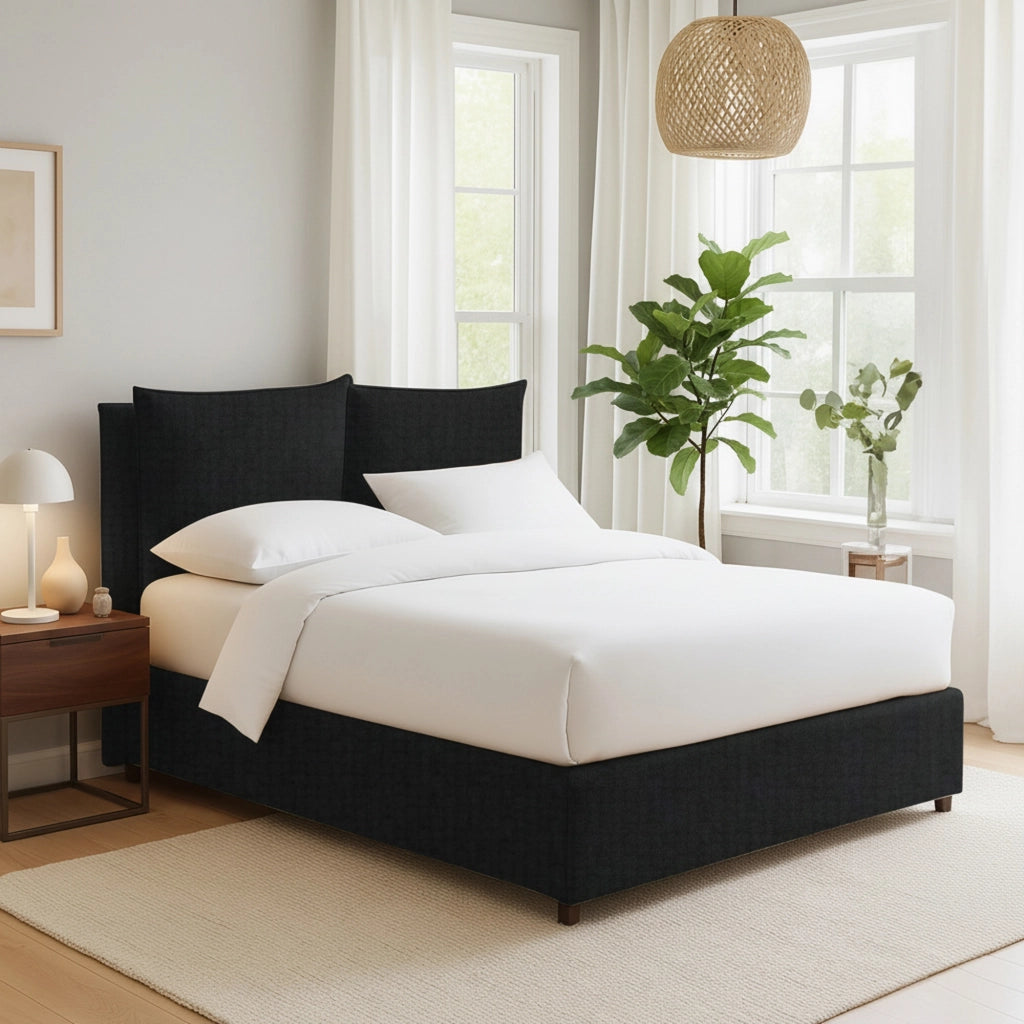 Todmorden, Letto Singolo Sfoderabile Made in Italy, Grigio Scuro