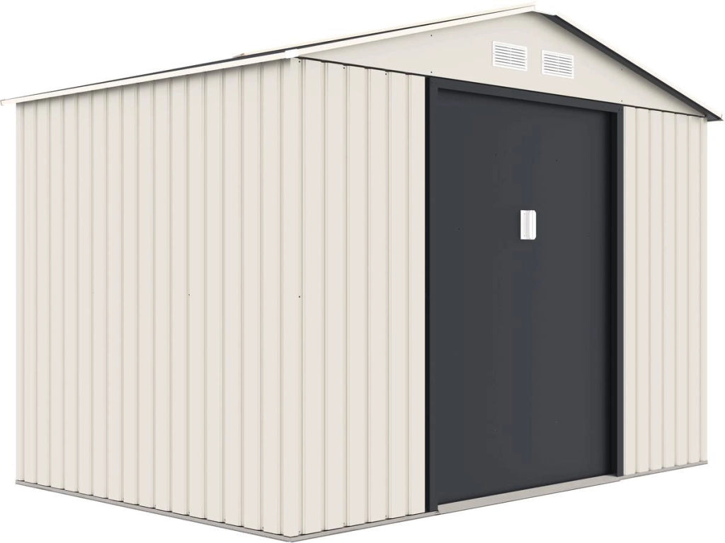 Casetta da giardino in metallo "Nebraska" - 5,30 m² - Beige/Grigio antracite