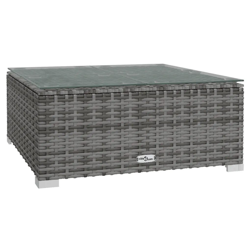 Set Divani da Giardino 9 pz con Cuscini in Polyrattan Grigio 3102261