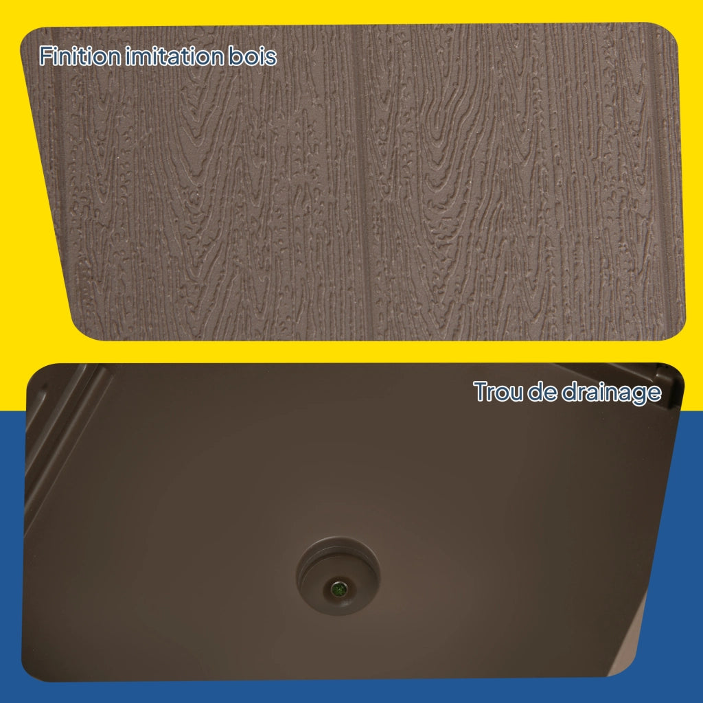 Base per Parasole con Ruote e Portavasi ¨C zephmum ¨C Marrone PE e Metallo