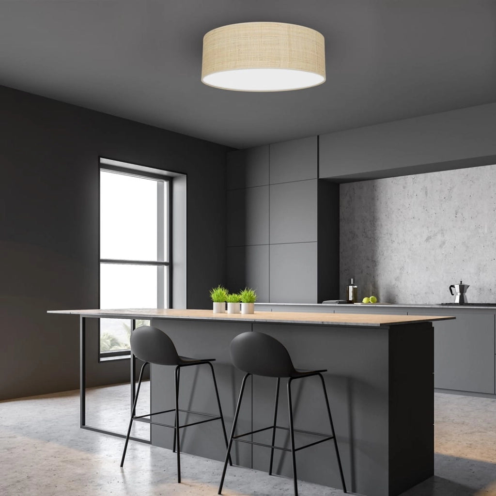 Plafoniera da soffitto Marshall Milagro rattan Ø50 3xE27