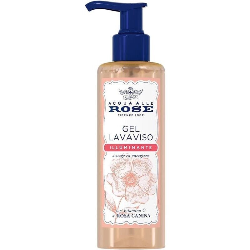 ACQUA ALLE ROSE GEL DETERGENTE VISO ILLUMINANTE CON VITAMINA C DI ROSA CANINA PER PELLI SPENTE E OPACHE 200 ML