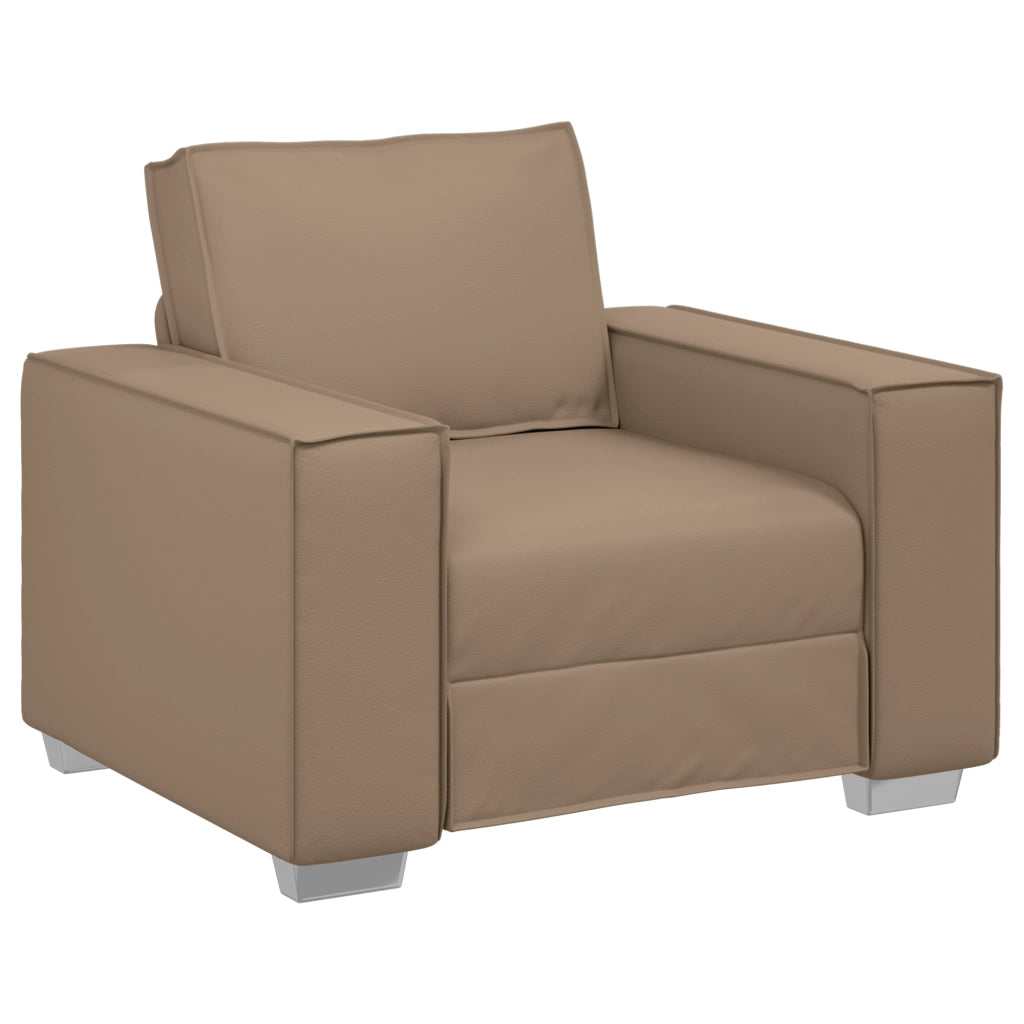 Sedia da soggiorno cappuccino  59 cm in pelle sintetica