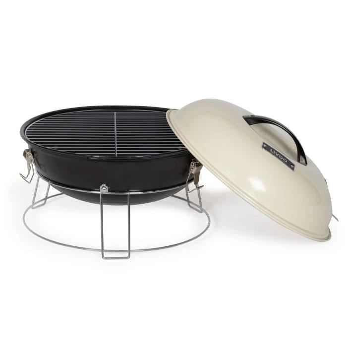 Barbecue a carbonella portatile - LIVOO - DOC301 - Champagne e nero