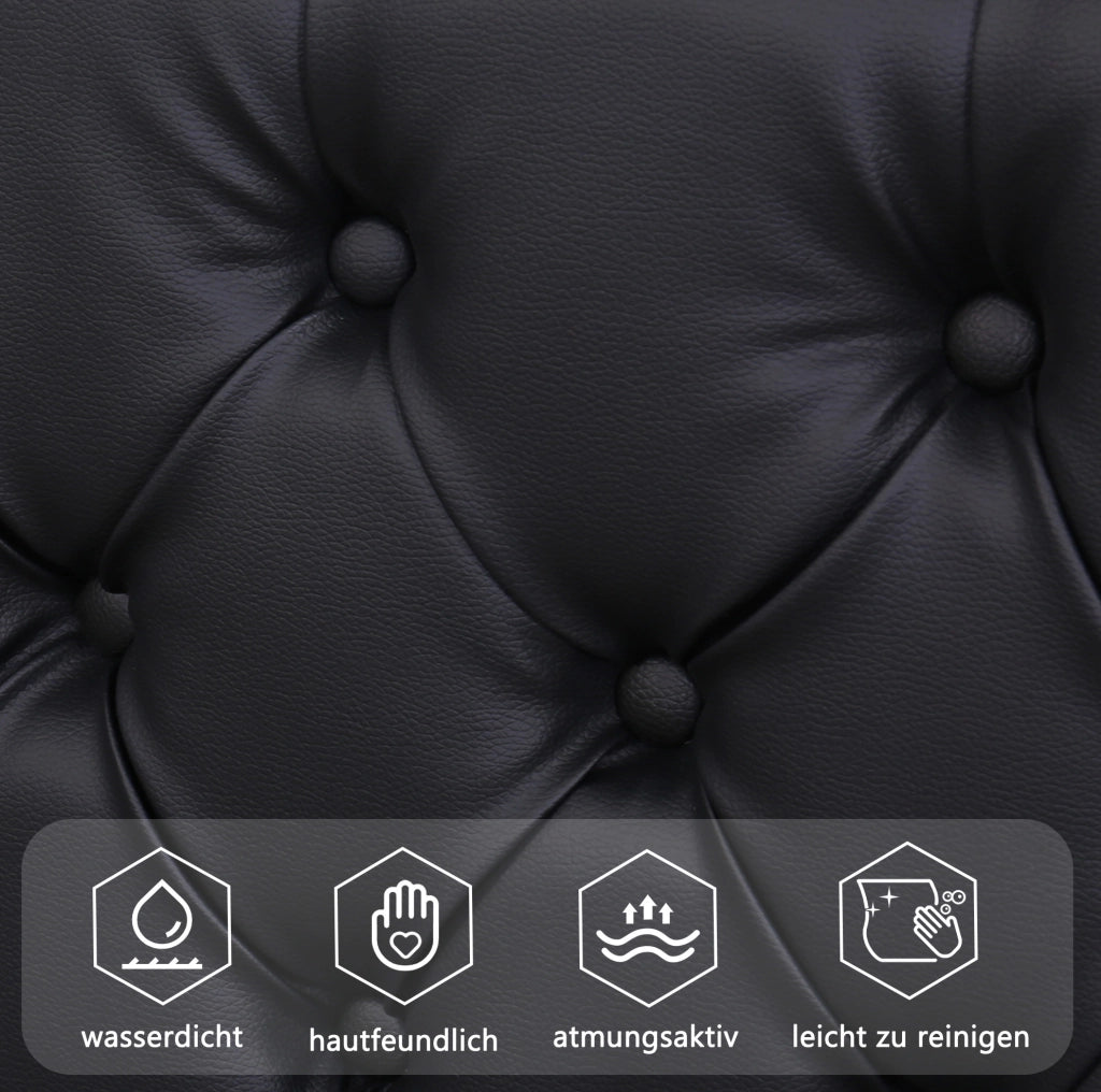 Letto imbottito 140x200 cm con LED e vano contenitore