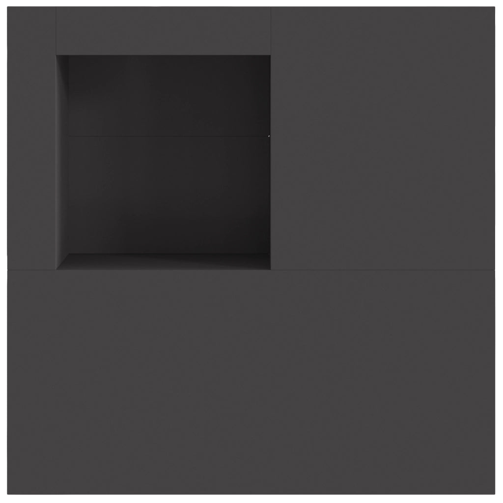 Braciere con Stoccaggio per Tronchi Nero 100x100x30 cm Acciaio