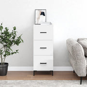 Credenza-Buffet-Armadio da cucina Bianco Lucido 34,5x34x90 cm in Legno Multistrato 346977