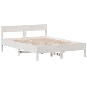 Letto matrimoniale | Letto per adulti | Letto senza Materasso Bianco 160x200 cm Legno Massello di Pino