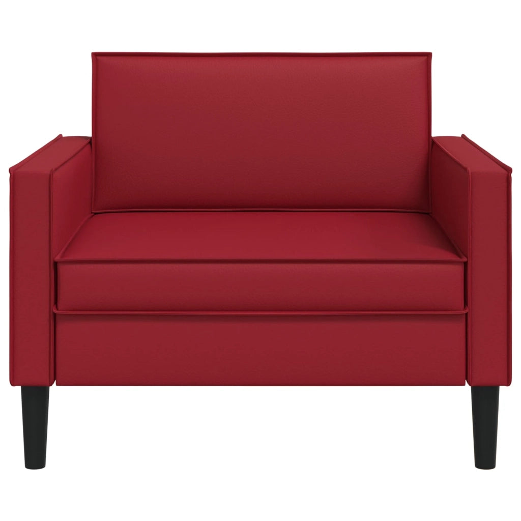 Poltrona XL Borgogna Similpelle 42043521