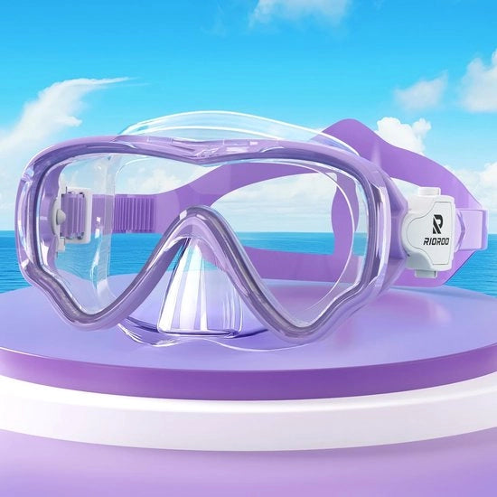 Kit di immersione per bambini con visore e tubo - impermeabile e anti-mist con visuale panoramica a 180 gradi in alta definizione, inclusa maschera per il naso - adatto per bambini dai 4 ai 14 anni