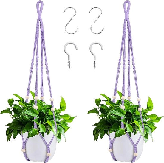 Piantine appese - per decorazione interna ed esterna - set da 2 con 4 ganci