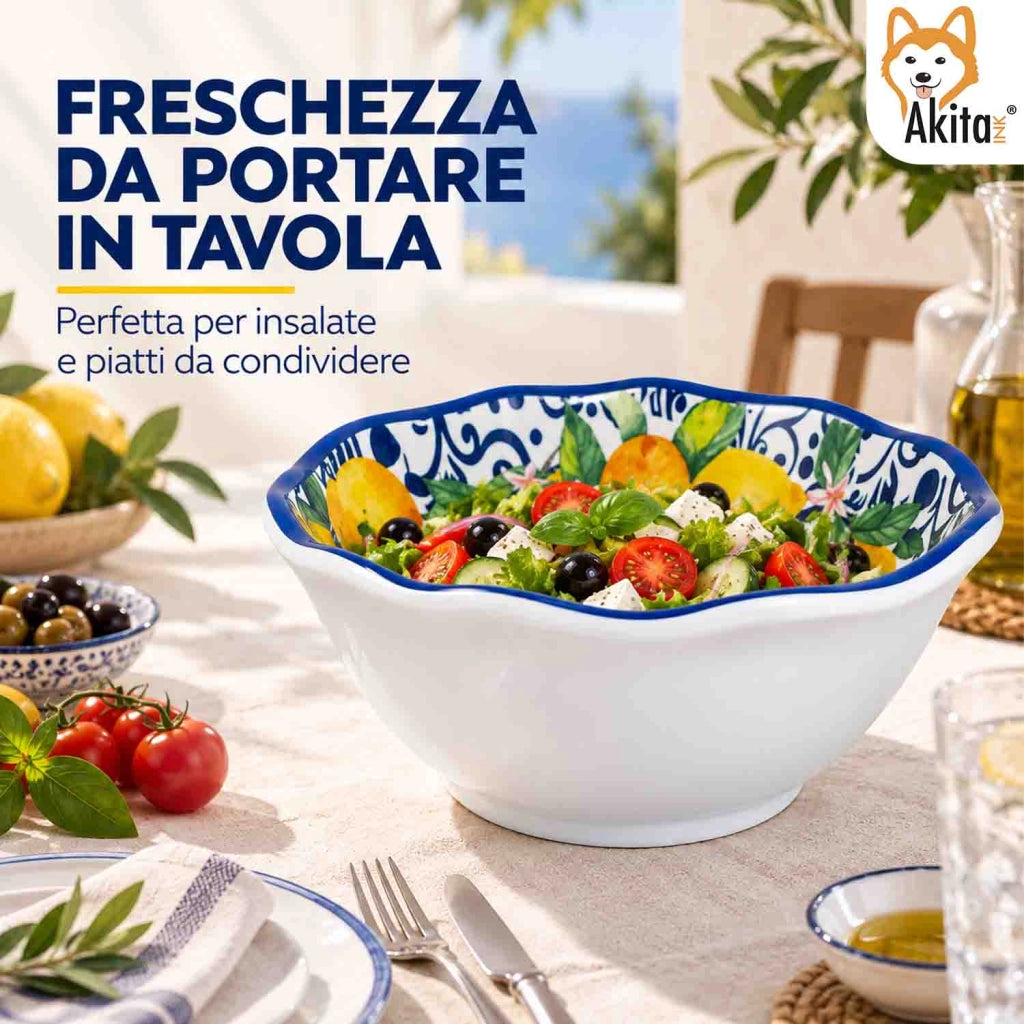 Akitaink Insalatiera Sorrento Limoni in Melamina 28 cm