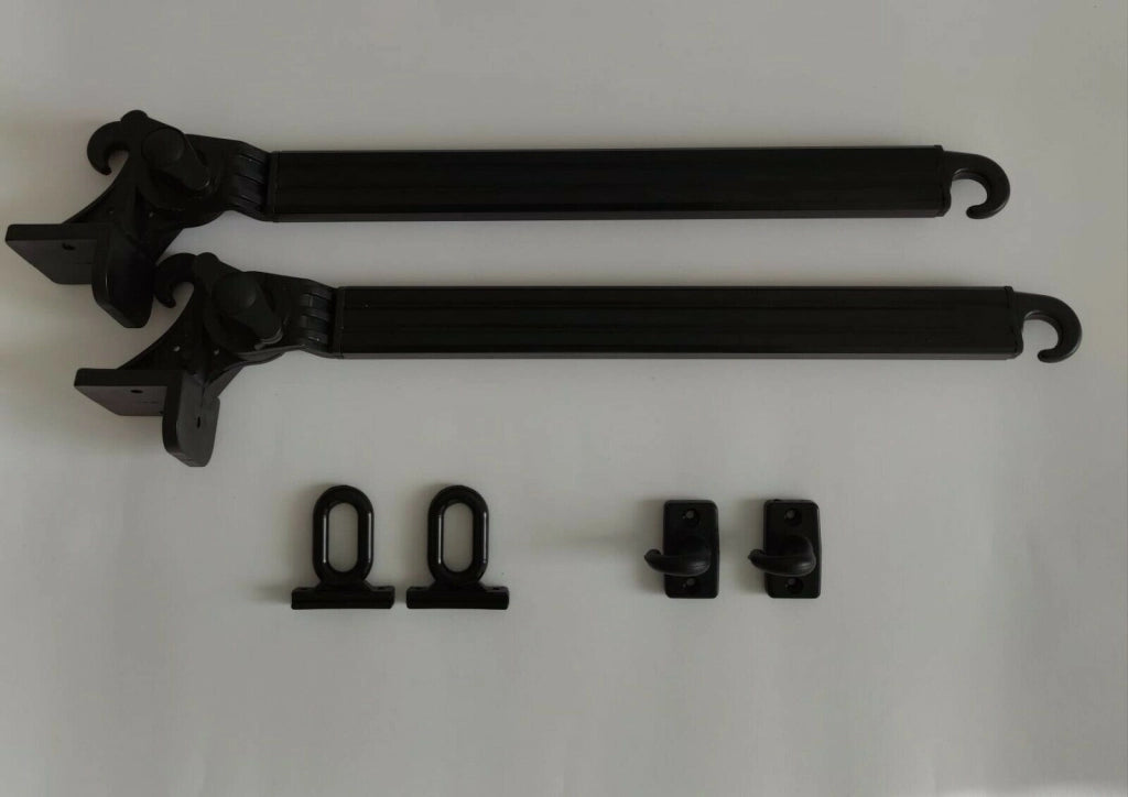 Braccetti Tende da Sole in Alluminio 70 cm Coppia Kit con Occhioli e Ganci Vari Colori