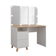Vicco Tavolo da toeletta Bianco/Artisan 110 cm con luci fiabesche a LED