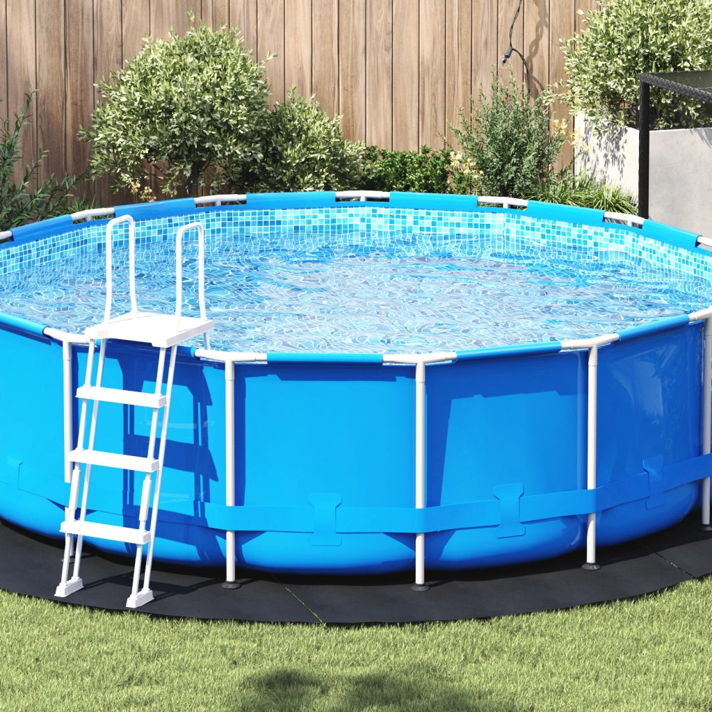 Copertura rotonda per piscina Nera Plastica Ã˜ 366 cm Impermeabile