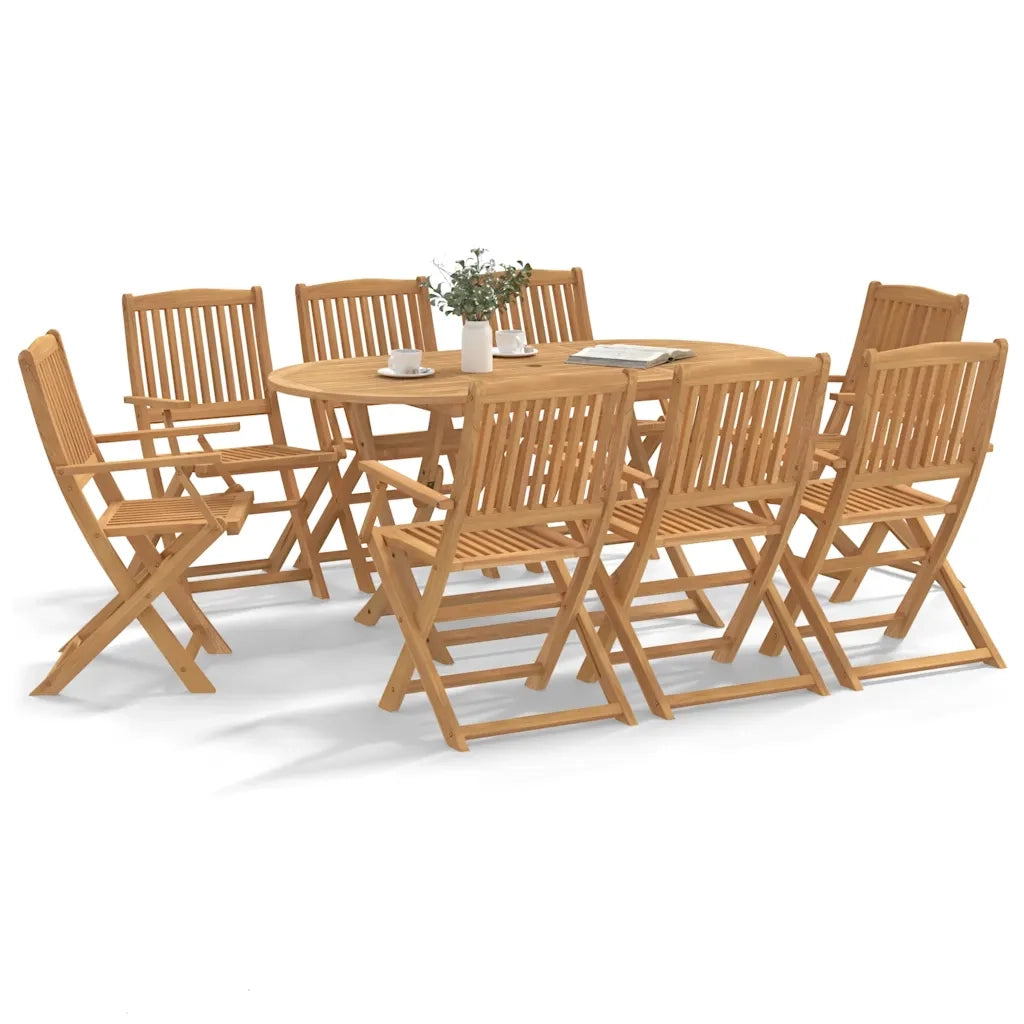 Set da Pranzo da Giardino 9 pz Legno Massello di Acacia 3214239
