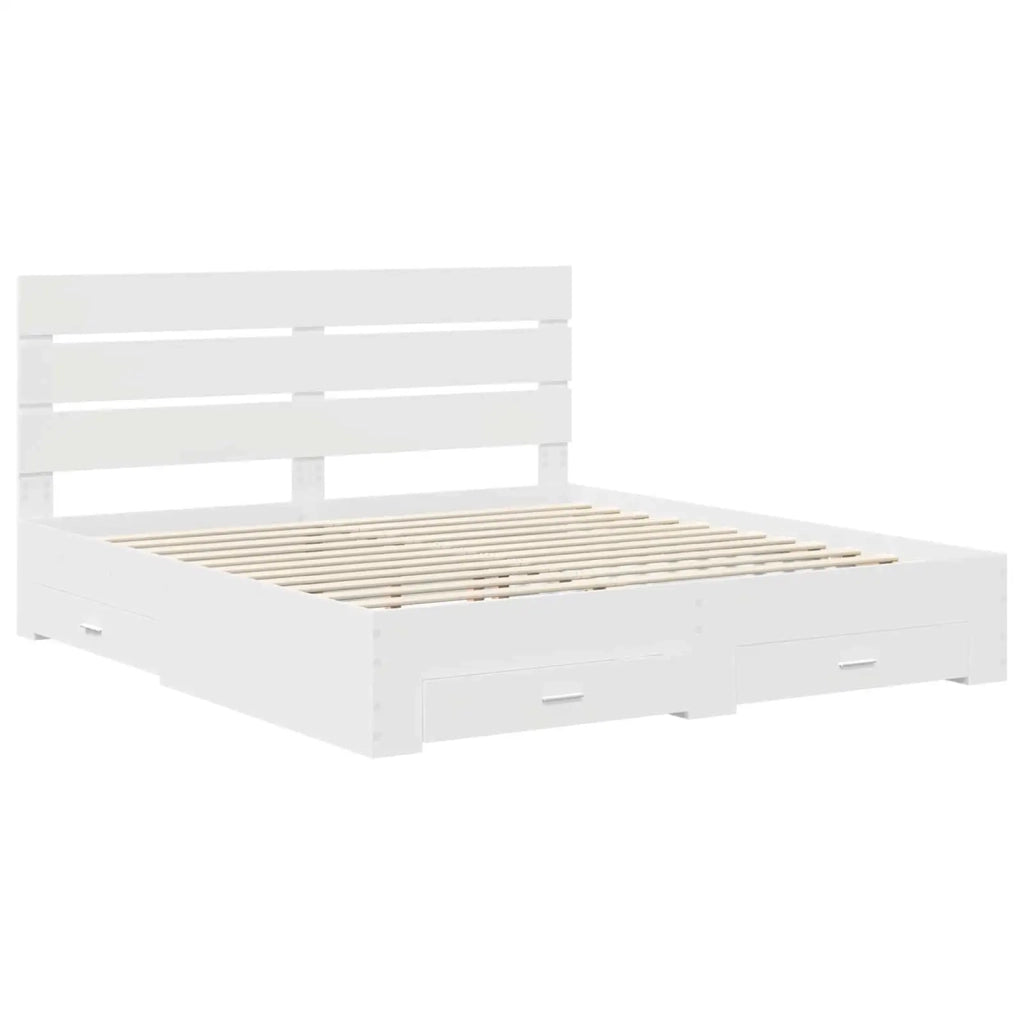 Struttura del letto Bianco 180 x 200 cm Legno multistrato 3411943