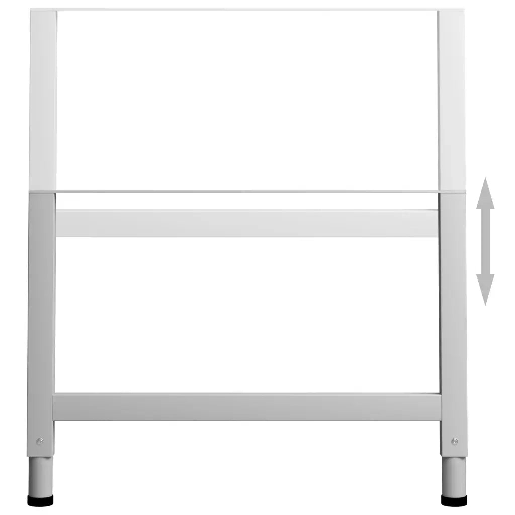 Telai per Banco da Lavoro 2 pz in Metallo 85x(69-95,5) cm Grigi cod mxl 76373