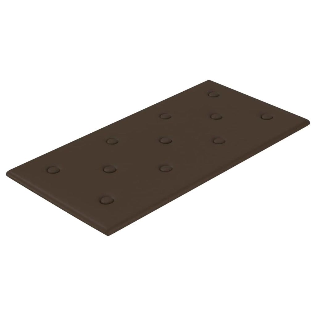 Testiera da Parete 12 pcs Marrone 60 x 30 cm Pelle Sintetica 42046519