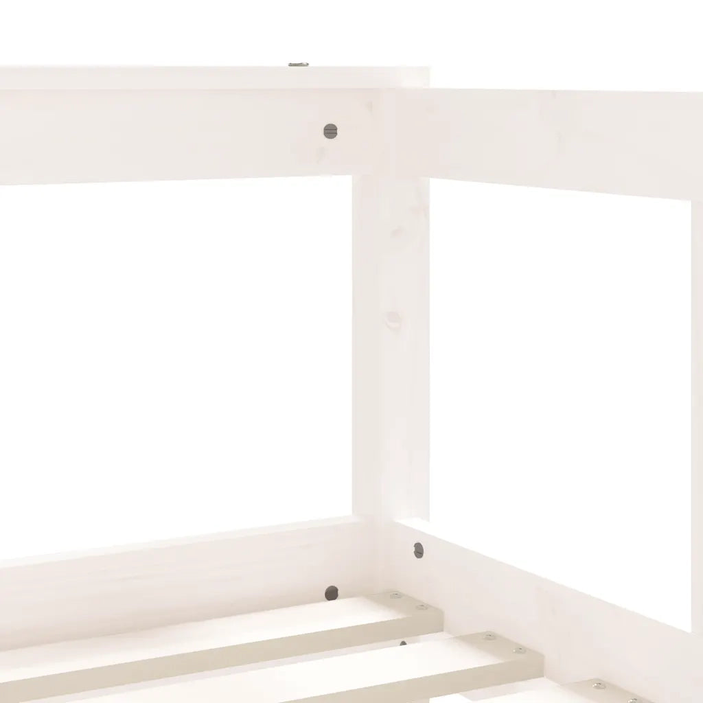 Giroletto per Bambini | Letto Infantile | Lettino Bianco 70x140cm in Legno Massello di Pino