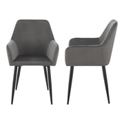 Set di 2 sedie da pranzo 86 x 57 x 56 cm grigio scuro 03_0006728