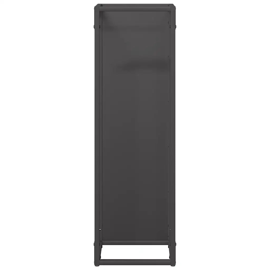 Rastrelliera per Legna da Ardere Nera 25x25x80 cm CFW2812604