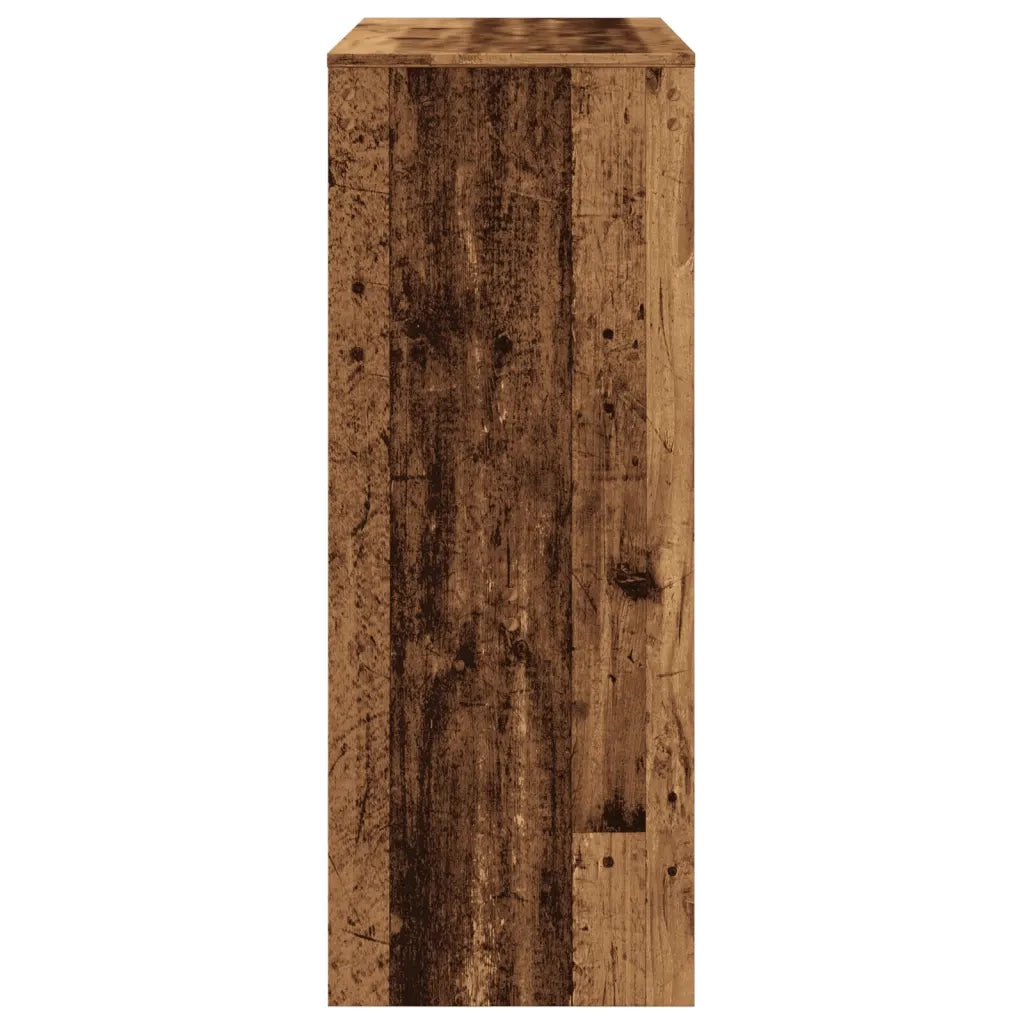 vidaXL Tavolo Bar con Rastrelliera Antico 90x40x103,5 cm Multistrato