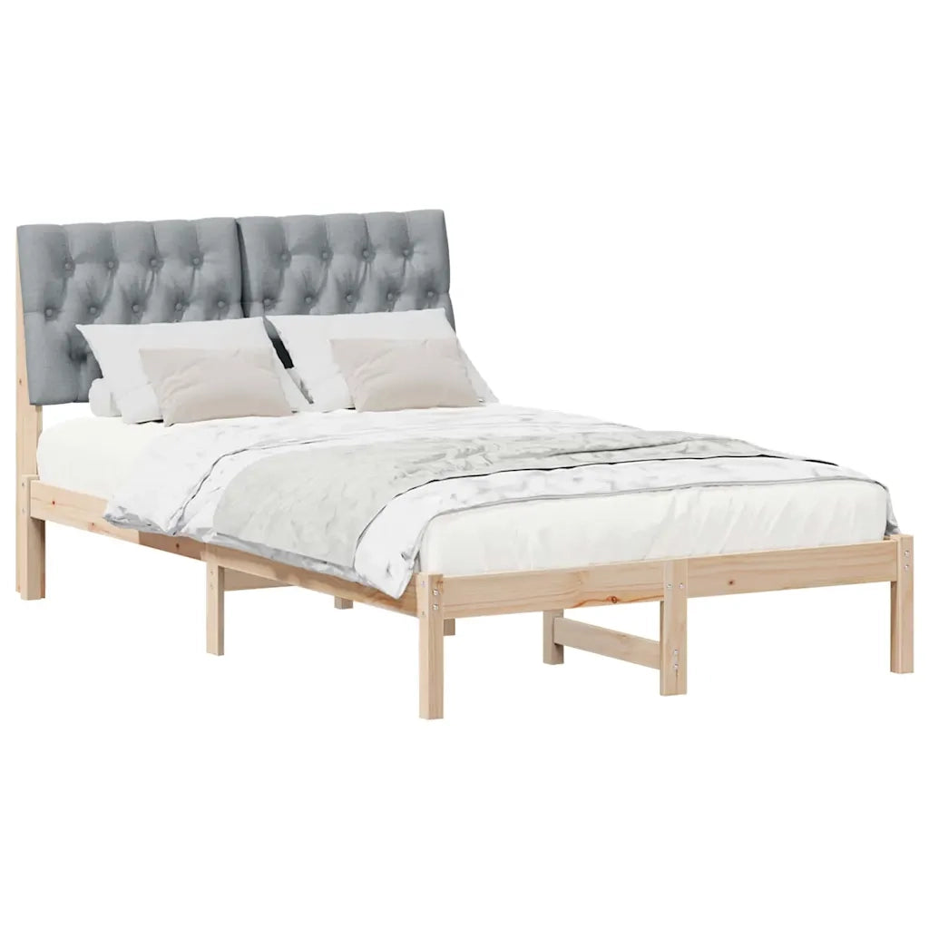 Letto con Testiera Rivestita-Struttura Letto con Testiera Marrone 120 x 190 cm 225064