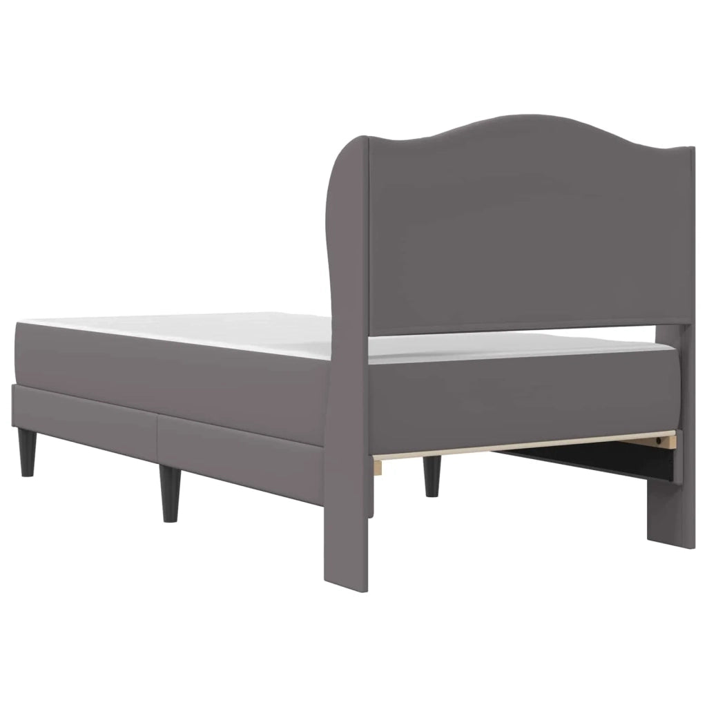 Struttura del letto con testiera Grigio 90 x 190 cm Similpelle