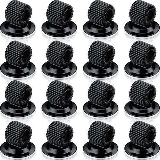 Penholder Clips in Acciaio di Manganeso per Frigorifero e Whiteboard - Organizzatore di Matite Autoadesivo con Lente Regolabile - Ideale per Tabellone - Incluso 16 Clips