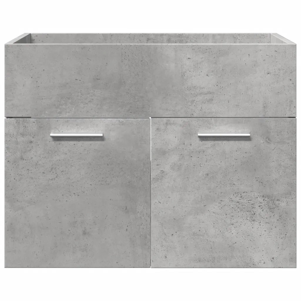 vidaXL Set Mobili da Bagno 4 pz Grigio Cemento in Legno Multistrato