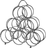 Wine rack a triangolare per 6 bottiglie - filo di acciaio inox - argento - 16 x 30 x 345 cm - Casa e cucina