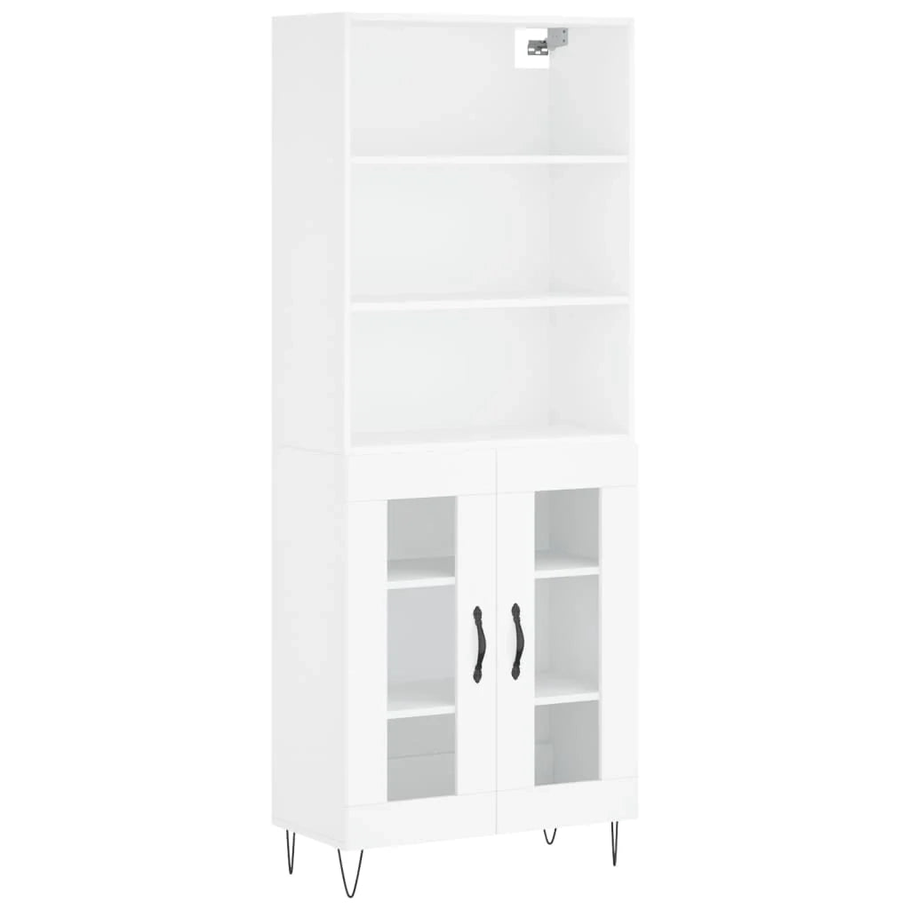 Buffet credenza cassettiera mobiletto mobile contenitore organizer cucina soggiorno salotto alto 69,5 x 34 x 180 cm legno ingegnerizzato bianco 02_0032624