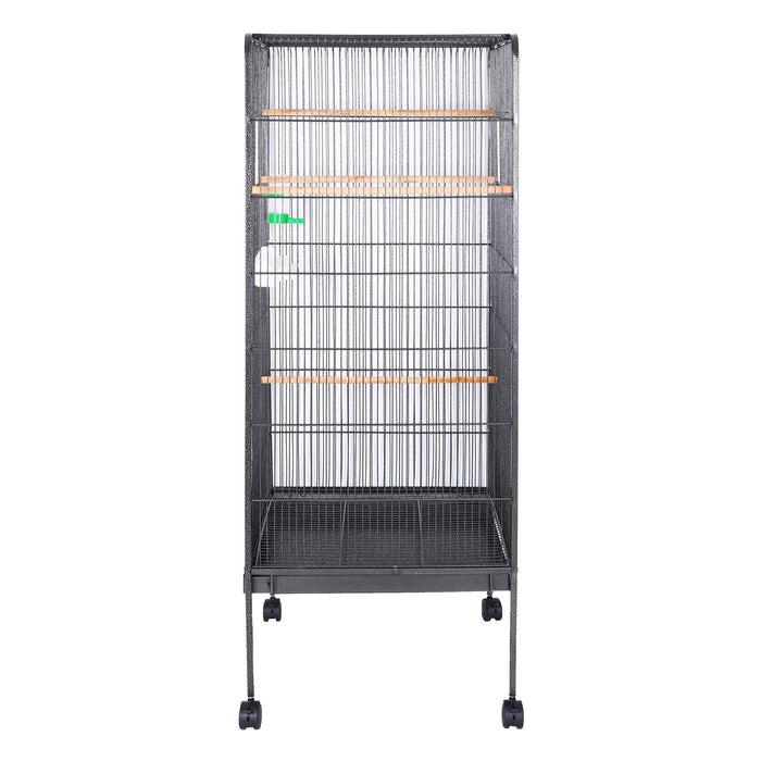 Voliera XL per uccelli 146x54x54cm Gabbia per uccelli piccoli e pappagallini