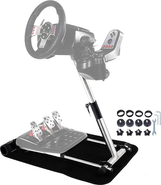 Pedana da Corsa per Simulatore - Pedana da Corsa per Wiel - Struttura per Logitech G25 G27 G29 G920 - Nero