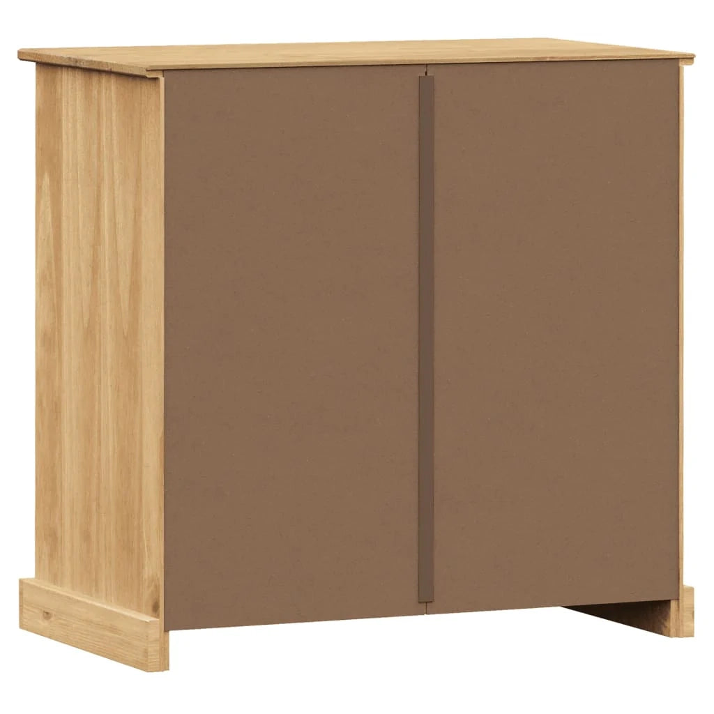 Buffet credenza cassettiera mobiletto mobile contenitore organizer per cucina soggiorno salotto con cassetti 78 x 40 x 75 cm legno di pino massiccio marrone 02_0030139