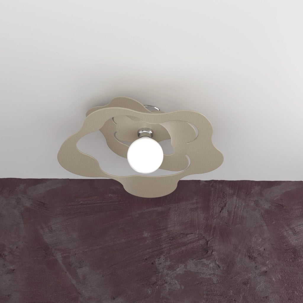 RIPPLES PLAFONIERA D.50 CM. 1 LUCE SABBIA 1158-PL50-SA