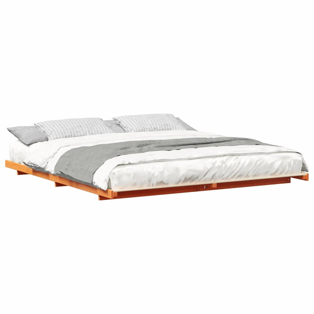 Struttura letto a terra Cera marrone 180 x 210 cm