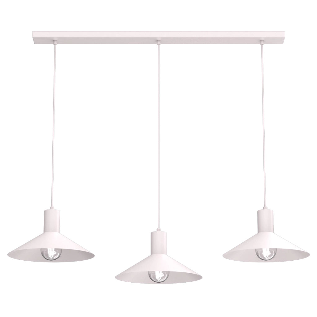 Lampada sospesa Nox a barra 3 luci E27 kaschmir metallo