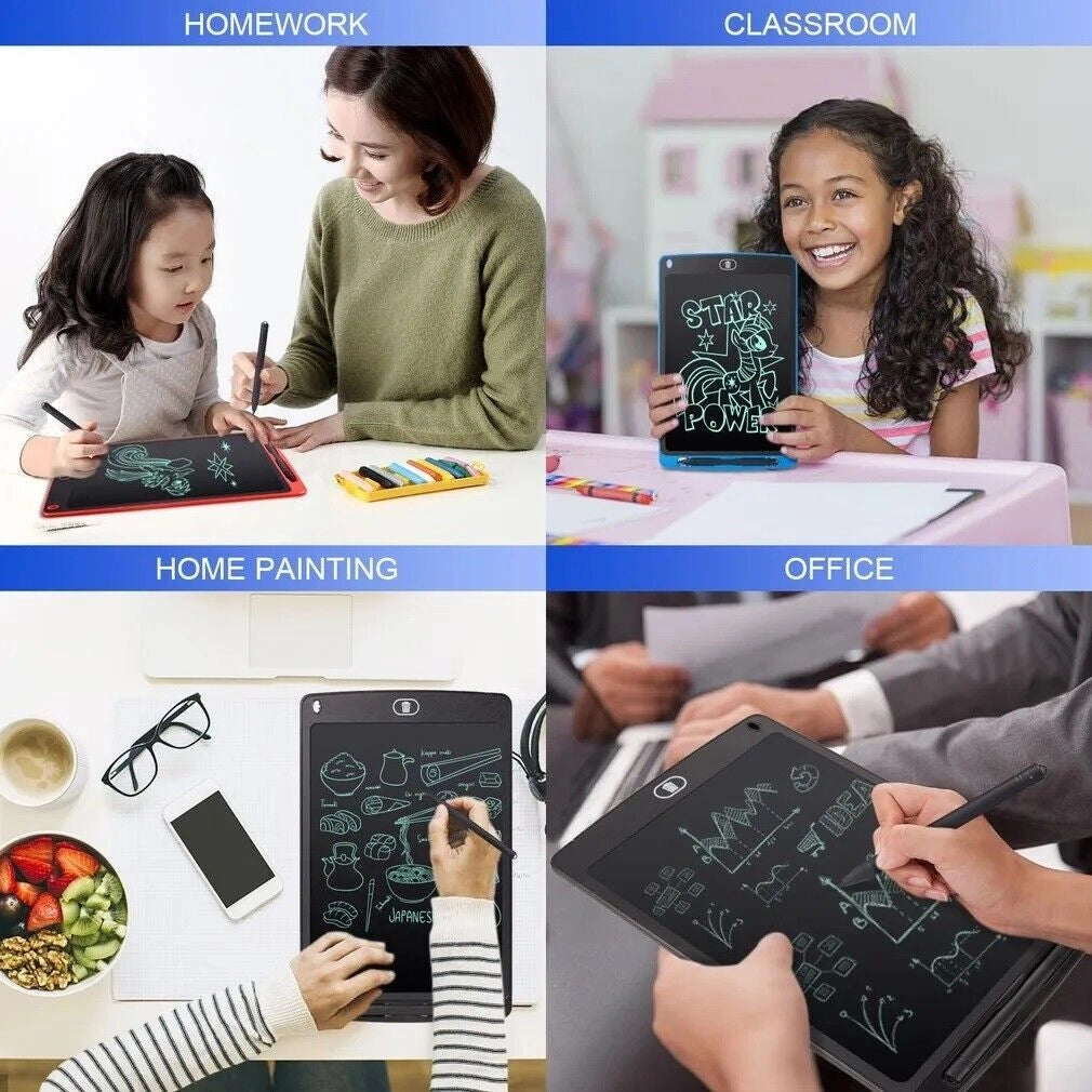 Tavoletta grafica lavagna digitale tablet LCD scrittura disegno bambini 12"