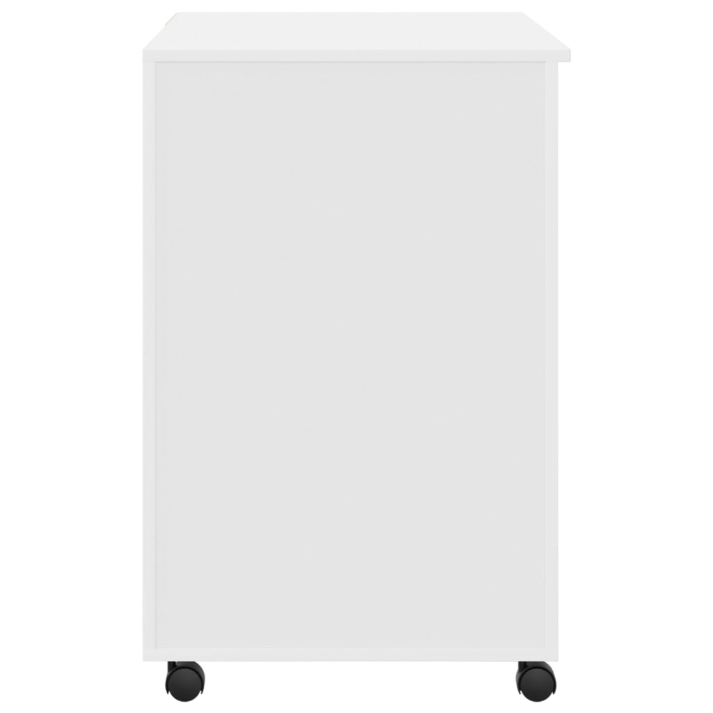 Scrivania Bianca con Cassetti Bianca MDF, Truciolare Standard