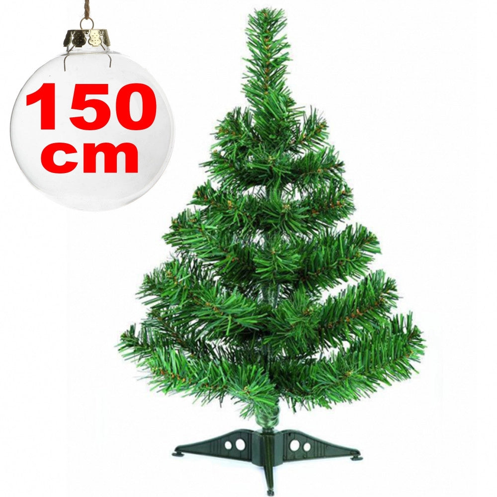 Trade Shop - Albero Di Natale Sintetico 150cm Decorazione Decorazioni Per Casa Scuola Ufficio -