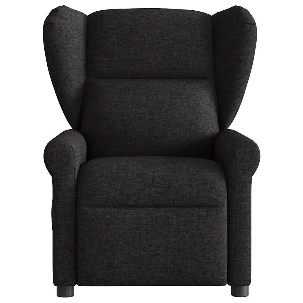 Divano Sedia-Poltrona Reclinabile in Tessuto Nero 468030